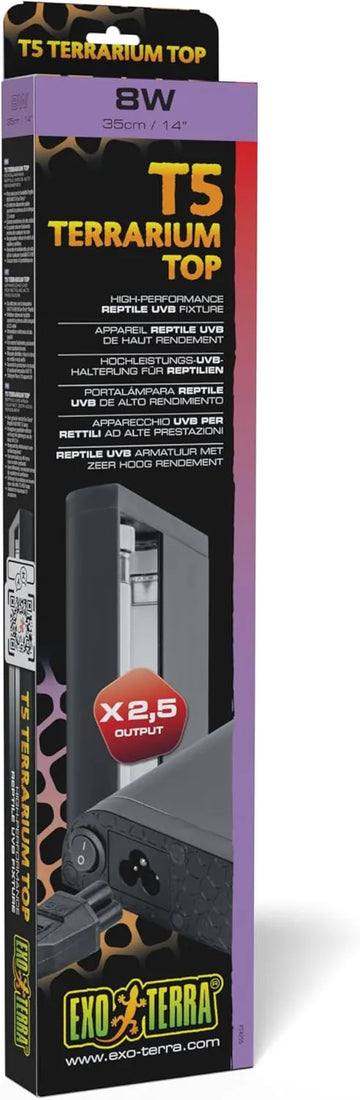 Exo Terra T5 Reptile UVB100 8w Globe with Top - Amazing Amazon